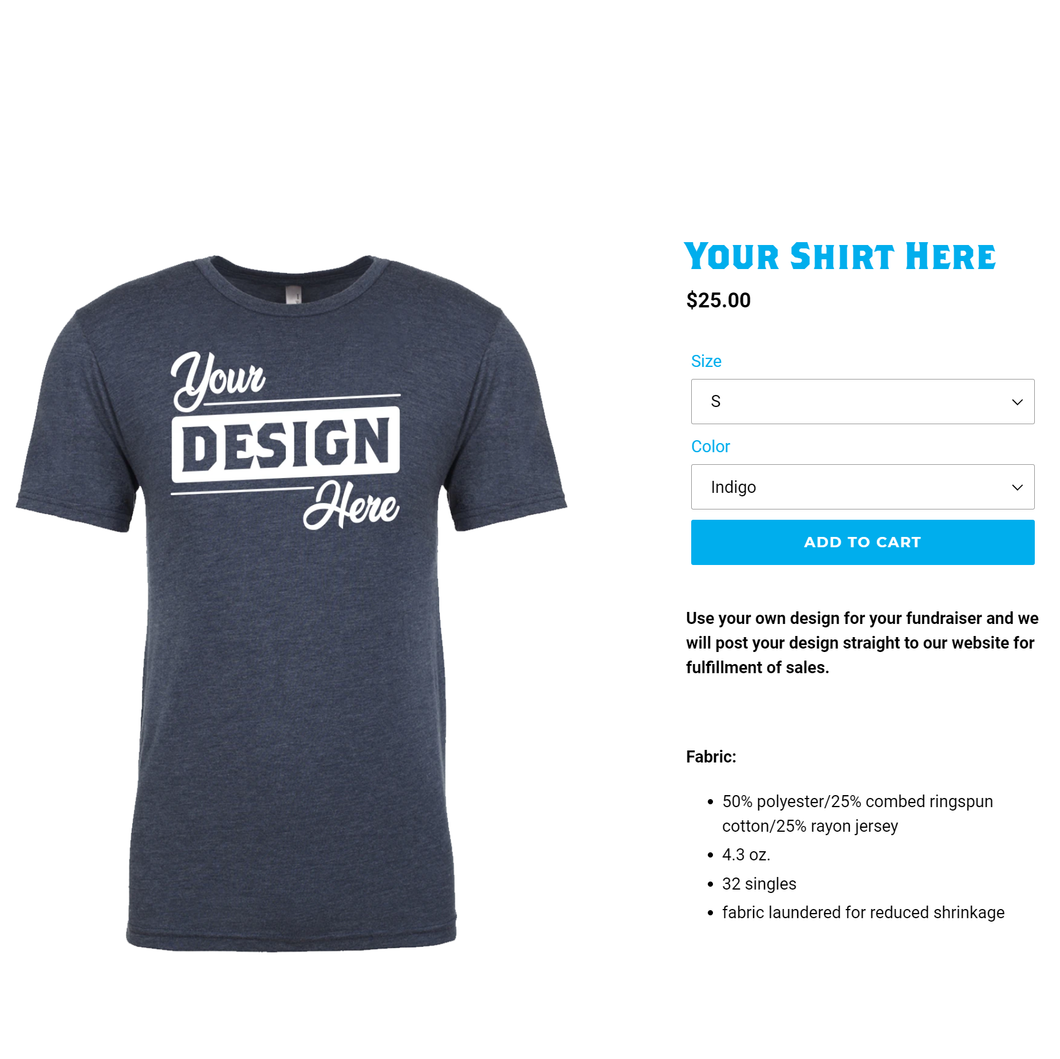 Custom Shirt Fundraising Online
